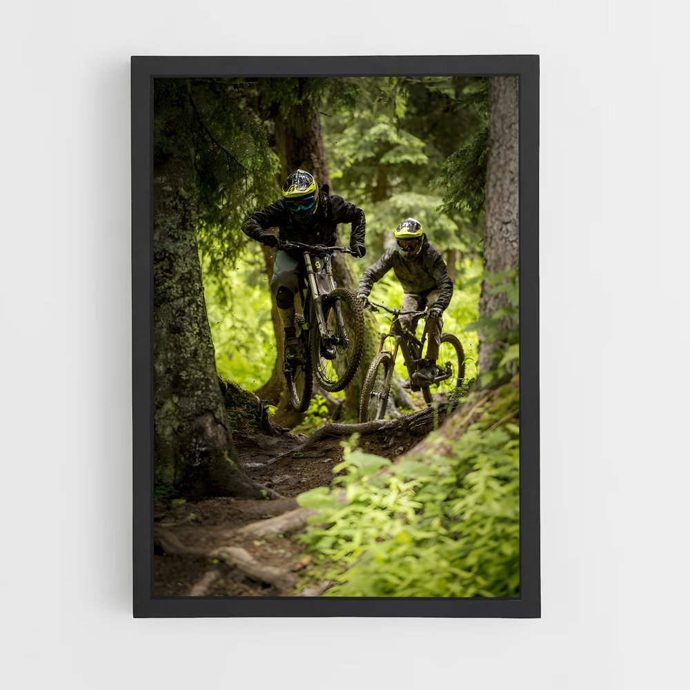 Poster Riders dans les Bois – affiche Cyclisme (vue 2)